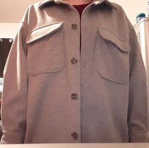 H&M oversized gray shacket